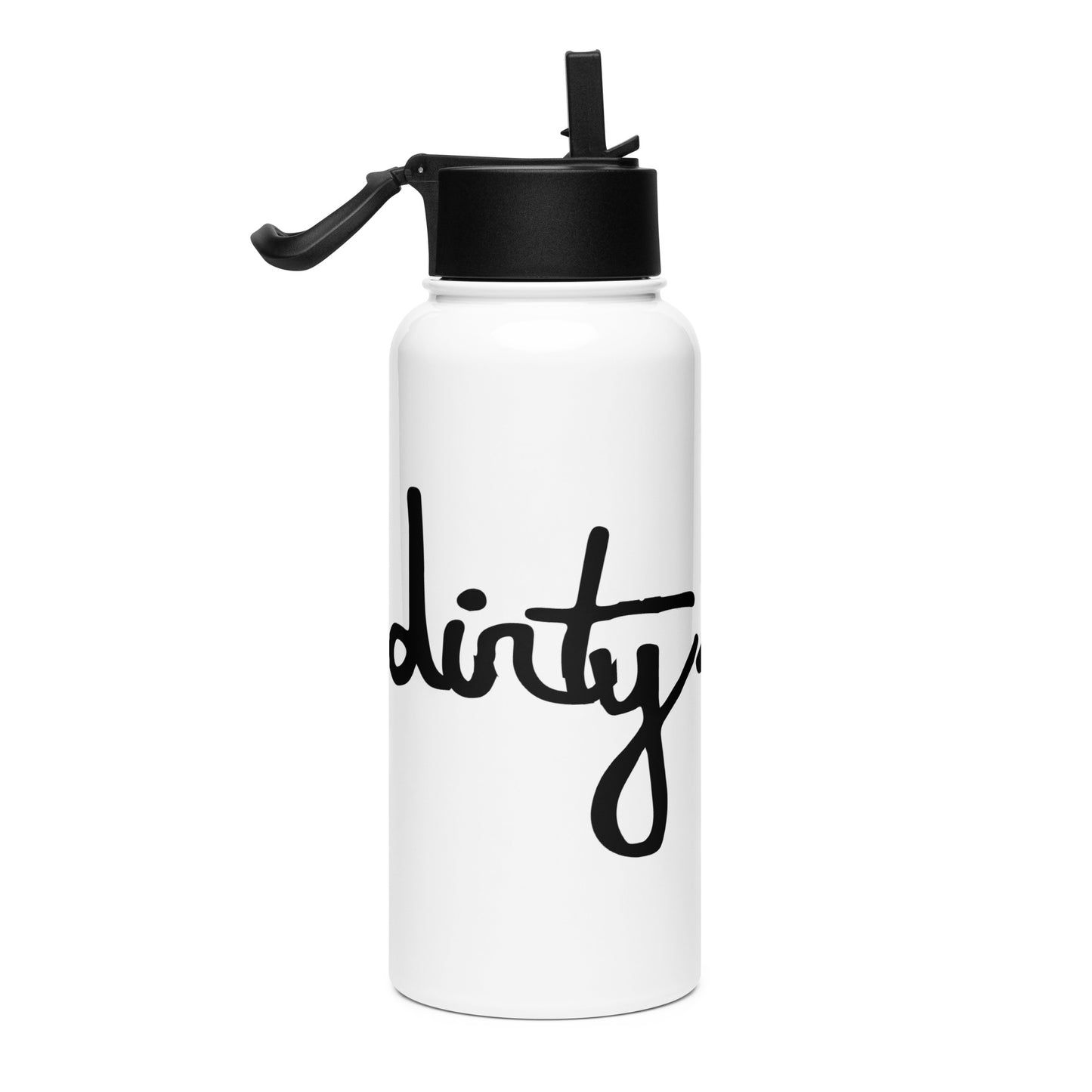 Classic Logo Stainless steel water bottle with a straw lid