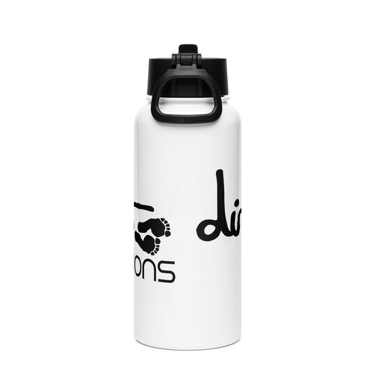 Classic Logo Stainless steel water bottle with a straw lid